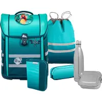 MCNEILL Schulranzen Ergo Perfecto Schoolbag Set 5-teilig Gradient Blue Lagoon türkis