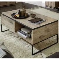 Wohn-Concept Ruando-Ruben Couchtisch Holzwerkstoff/Metall Viking Oak/Schwarz