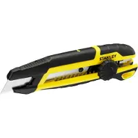 Stanley Cutter 18mm mit Feststellrad und integriertem Klingenbrecher, Universalmesser, Teppichmesser