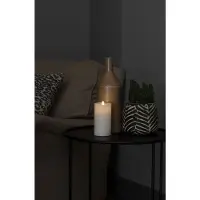 Konstsmide Weihnachtsbeleuchtung LED Echtwachskerze cremeweiß 3D 14cm