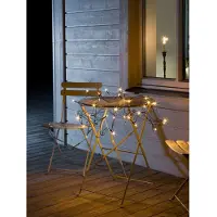 Konstsmide - LED Lichternetz, 32 bernsteinfarbene Dioden, 24V Außentrafo, schwarzes Kabel; 3748-800
