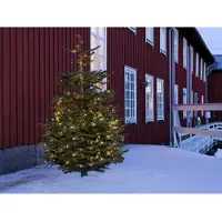 Konstsmide - Micro LED Lichterkette, mit 8 Funktionen, Steuergerät und Memoryfunktion, 180 warm weiße Dioden, 24V Außentrafo, schwarzes Kabel ; 3632-110