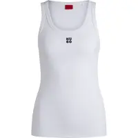 HUGO für Damen. 50514489 Datamia T-shirt weiß (M), Lässig, Baumwolle, Ärmellos / Hosenträger