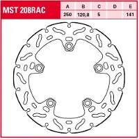 TRW Bremsscheiben Racing, Hinten, mit ABE HINTEN, MST208RAC FESTST.