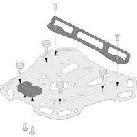 SW-Motech Adapterkit für SHAD 2 SCHWARZ Aluminium schwarz
