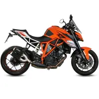 MIVV Auspuff MK3 Paar schwarz für KTM 1290 Superduke 2014-2019 Unisexschwarz002 - Motorradteile - Motorrad Auspuff