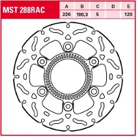 TRW Bremsscheiben Racing, Hinten, mit ABE HINTEN, MST288RAC FESTST.