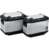 Hepco & becker Seitenkoffer Xplorer Aluminium 40 silber links 42 Liter Unisexneutral320 - Motorradzubehör - Motorradgepäck