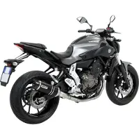 Arrow Thunder Auspuff 2in1 für Yamaha MT-07 Alu schwarz/Carbon Unisexohne Farbe451 - Motorradteile - Motorrad Auspuff