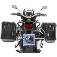 Hepco&Becker Kofferträger Cutout inkl. Xplorer-Koffer CRF 1000 Africa Twin Bj.2016-2017, Koffer schwarz