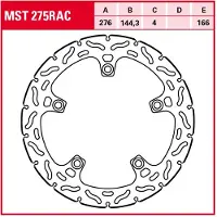TRW Bremsscheiben Racing, Vorne, mit ABE VORNE, MST275RAC FESTST.