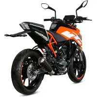 MIVV Auspuff X-M1 schwarz für KTM Duke/RC 125/390 2017-2021 Unisexschwarz/silber005 - Motorradteile - Motorrad Auspuff