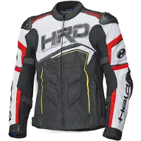 Held Safer SRX Schwarz Rot Weiß Motorrad Textiljacke