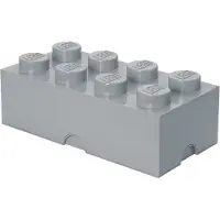 LEGO Aufbewahrungsstein mit 8 Noppen in Steingrau