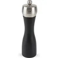 Peugeot Pfeffermühle FIDJI 20cm Schwarz Edelstahl Buchenholz Stahlmahlwerk
