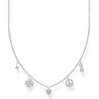 Thomas Sabo Blitz Kleeblatt Peace Herz & Infinity Halskette