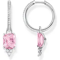 Thomas Sabo Creolen pinker Stein silber