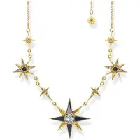 Thomas Sabo KE2118-963-7-L45v Damen-Collier Royalty Sterne Goldfarben