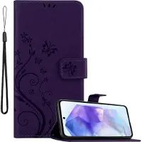 Cadorabo Hülle für Samsung Galaxy A55 mit Blumen Muster