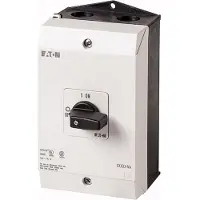 Eaton EIN-AUS-Schalter, T0, 20 A, Aufbau, 4 Baueinheit(en), 8-polig, mit schwarzem Knebel und Frontschild, UL/CSA 255882