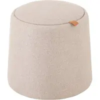J-Line Puff/Beistelltisch Rund Textil/Holz Beige