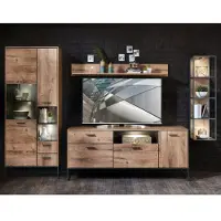 Wohn-Concept Wohnwand WAKEFIELD BHT 310x196x48 cm braun Anbauwand