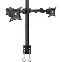 Techly EFB ICA-LCD-482-D Schreibtischhalterung für 2 LCD TV LED 13”-27”, diagonal, mit Klemme ICALCD482D