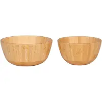 House Nordic | Set mit 2 Chefalu-Servierschalen Natur Bambus 15x15x7 cm | NADUVI
