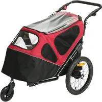 Laroy Duvo+ Hundeanhänger 2-in-1 schwarz/rot