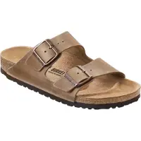Birkenstock Arizona Frauen Zwei Riemen geölt Nubukleder Sandale Braun – undefined / Braun