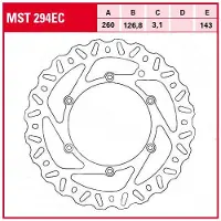 TRW Bremsscheibe MST294E Links, 1 Stück