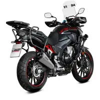 MIVV Auspuff Delta Race silber für Honda CB 500 X 2021-2023 Unisexsilber/carbon000 - Motorradteile - Motorrad Auspuff