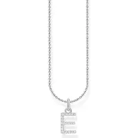 Thomas Sabo Kette mit Buchstaben-Anhänger E Silber