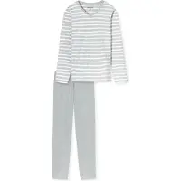 Schiesser Pyjama 181756 Casual Essentials Damen Silver Grey Melange-XXXL