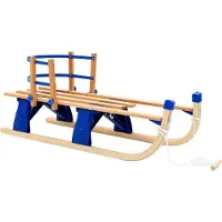 vidaXL Faltbarer Schneeschlitten Mit Rückenlehne 119 Cm