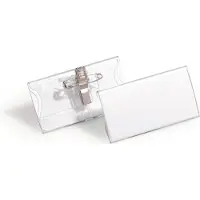 Durable Namensschild mit Kombi-Klemme, 40 x 75 mm, 25 Stück