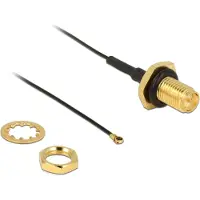 DeLOCK Antennenkabel RP-SMA zu MHF4, 20cm, wassergeschützt