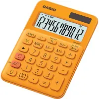 Casio MS-20UC-RG, Desktop, Einfacher Taschenrechner, 12 Ziffern, 1 Zeilen, Batterie/Solar, Orange