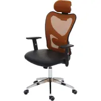 Mendler Profi-Bürostuhl Pamplona, Chefsessel Drehstuhl Schreibtischstuhl, Kunstleder braun