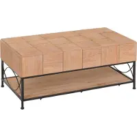 Mendler Couchtisch MCW-N30, Wohnzimmertisch Tisch Sofatisch Beistelltisch, Ablage Massiv-Holz MDF, 51x120x61cm