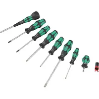 Wera 05134029001 - Schraubendrehersatz Kraftform Ball-Grip Set 2, 9-teilig
