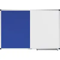 Legamaster Kombiboard UNITE, Pinboard & Whiteboard, B 900 x T 12,6 x H 600 mm, Markerablage, lackierter Stahl & Filz, weiß & blau