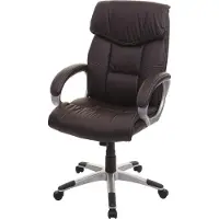 Mendler Bürostuhl MCW-A71, Chefsessel Drehstuhl, Kunstleder coffee-braun