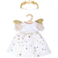 Heless baby-Puppenkleidung Engelskleid 28-35 weiß/gold 2-teilig