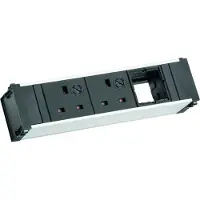 Bachmann 912.045 - 0,1 m - 2 AC-Ausgänge - Aluminium - Schwarz - Grau - 217 mm - 1 Stück(