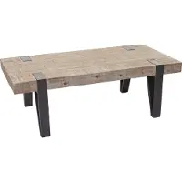Mendler Couchtisch MCW-A15b, Wohnzimmertisch, Tanne Holz rustikal massiv MVG- 40x120x60cm