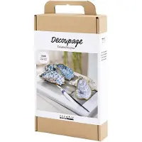 Creativ Company Bastelset Decoupage Austernschalen Blau Bastelpaket