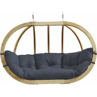 Amazonas Mehrpersonen Hängesessel Globo Royal Chair Anthracite inkl. Sitzkissen und zwei Spiralfedern