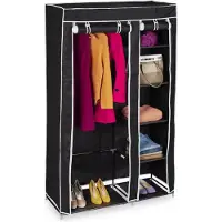 Relaxdays Großer Stoffschrank mit Kleiderstange