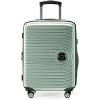 Hauptstadtkoffer Mitte - Handgepäck Trolley erweiterbar Koffer 4 Rollen 55x40x23 cm Carry-On suitcase Hand Luggage 55 L Hardcase Bordgepäck Lufthansa EasyJet Eurowings, travel bags XL Dehnfalte,Mint